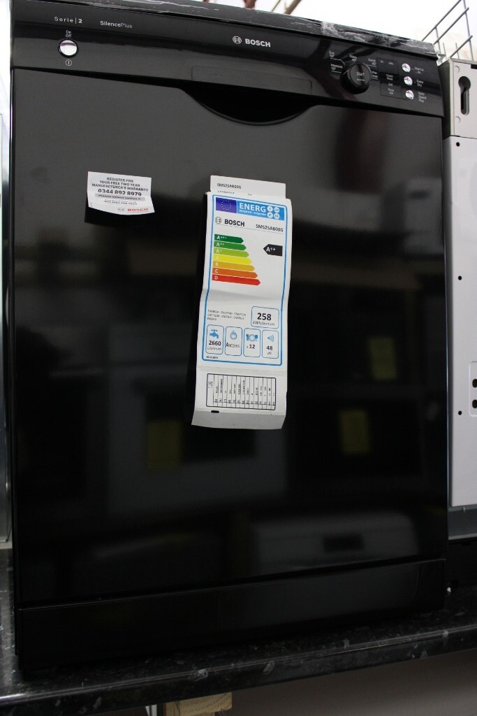 bosch sms25ab00g freestanding dishwasher black